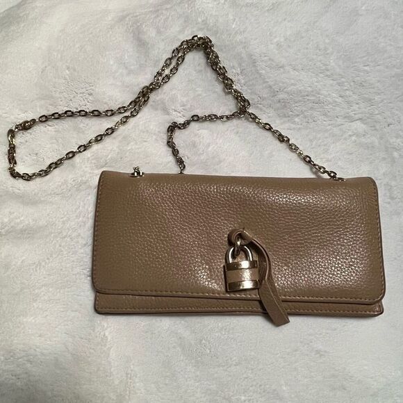 K. C. Jagger Crossbody Chain Wristlet Clutch Wallet Tan - Picture 8 of 11